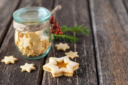 Weckglas mit Plätzchen